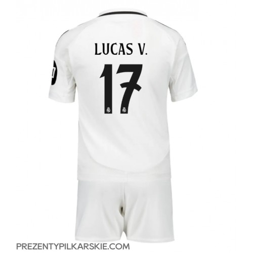 Stroje piłkarskie Real Madrid Lucas Vazquez #17 Koszulka Podstawowej dla dzieci 2024-25 Krótki Rękaw (+ szorty)